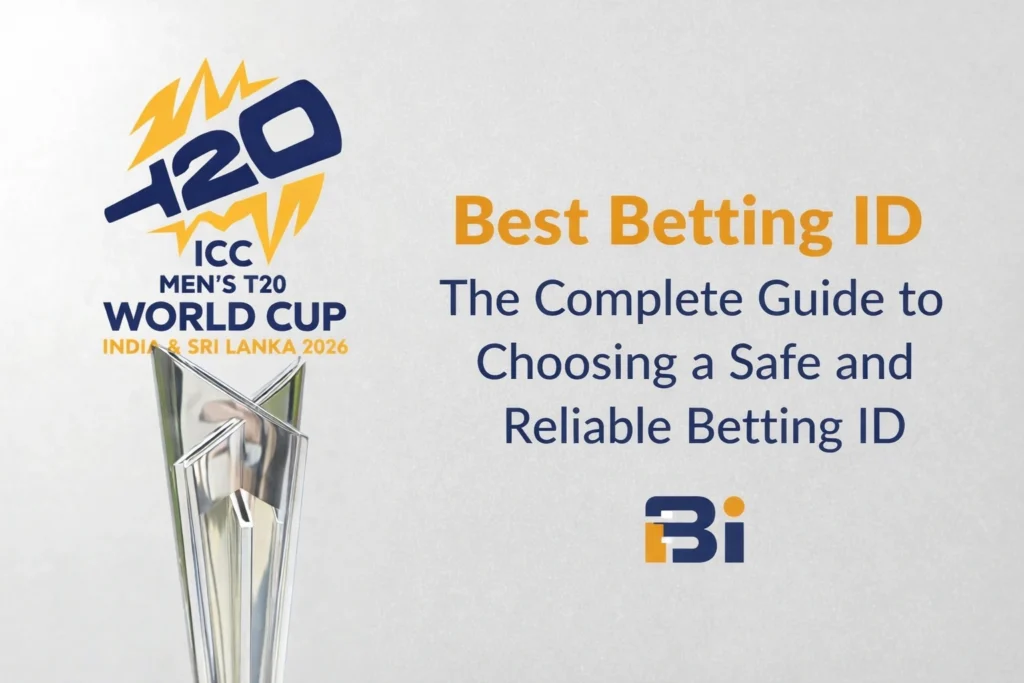 Best Betting ID guide with ICC T20 World Cup trophy logo representing safe and reliable online betting ID platform