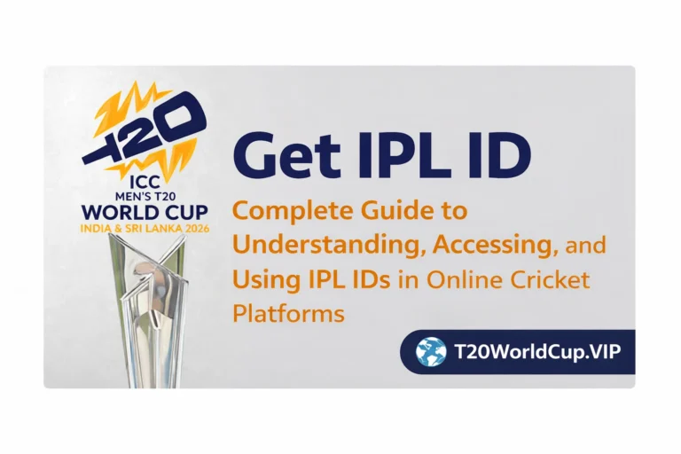 Get IPL ID – Complete Guide to Understanding, Accessing, and Using IPL IDs in Online Cricket Platforms