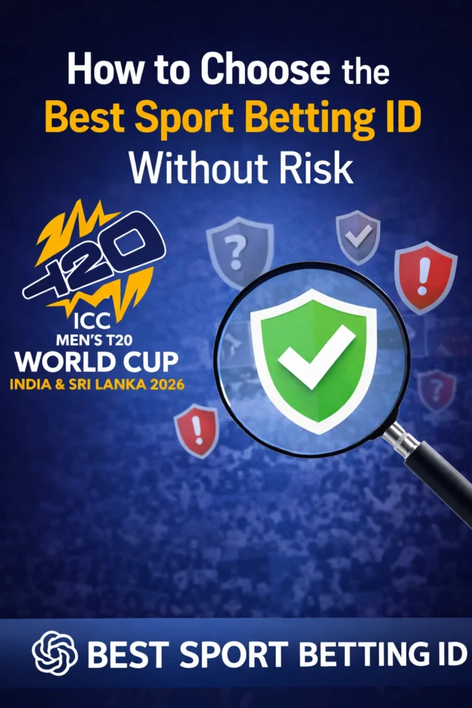How to choose the best sport betting ID without risk with ICC Men’s T20 World Cup 2026 logo and security shield