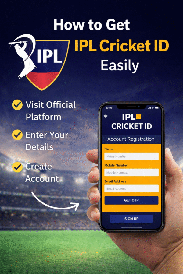 How to get IPL cricket ID easily step by step guide with T20 World Cup logo