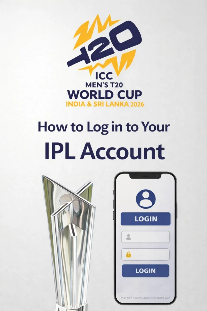 How to log in to your IPL account step by step guide with IPL login screen and trophy image